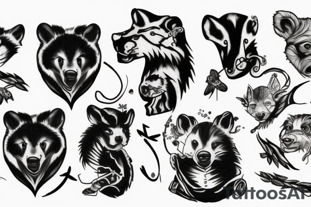 Honey badger tattoo idea