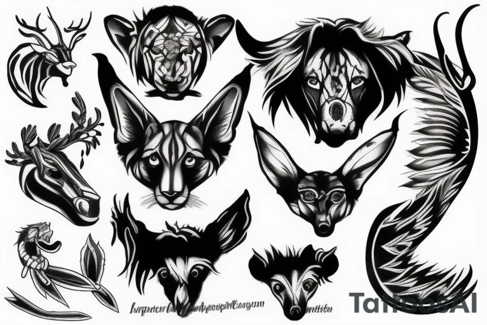 Tough animal tattoo idea