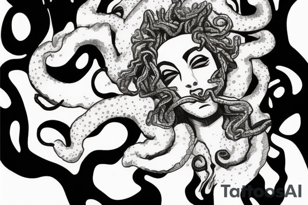 medusa smoking weed tattoo idea
