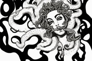 medusa smoking weed tattoo idea