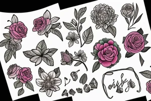 flower with a bandaid on its stem tattoo idea