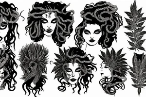 medusa smoking weed tattoo idea