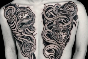 medusa smoking weed tattoo idea
