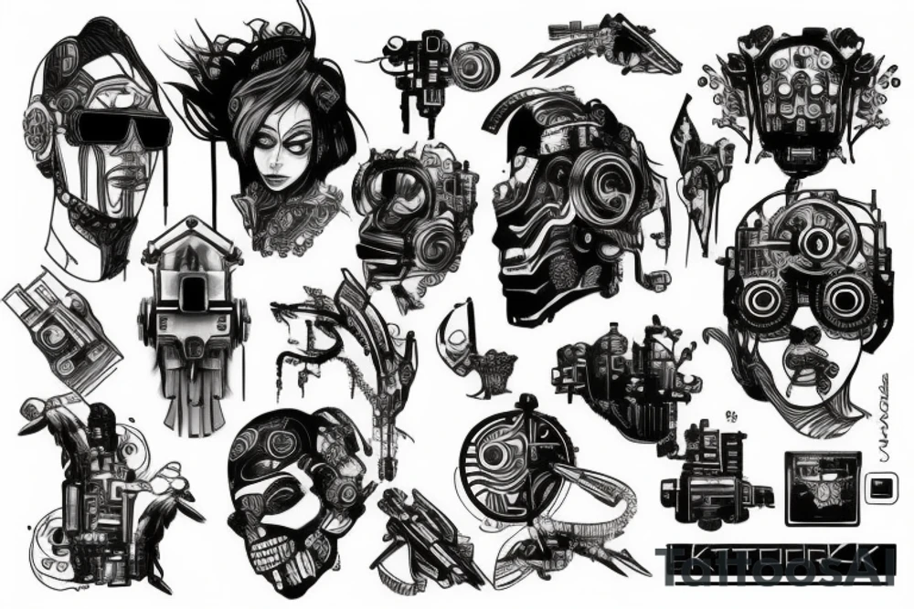 cyberpunk tattoo idea