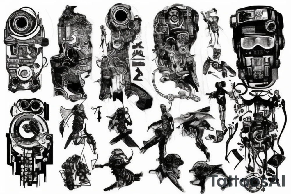 cyberpunk tattoo idea