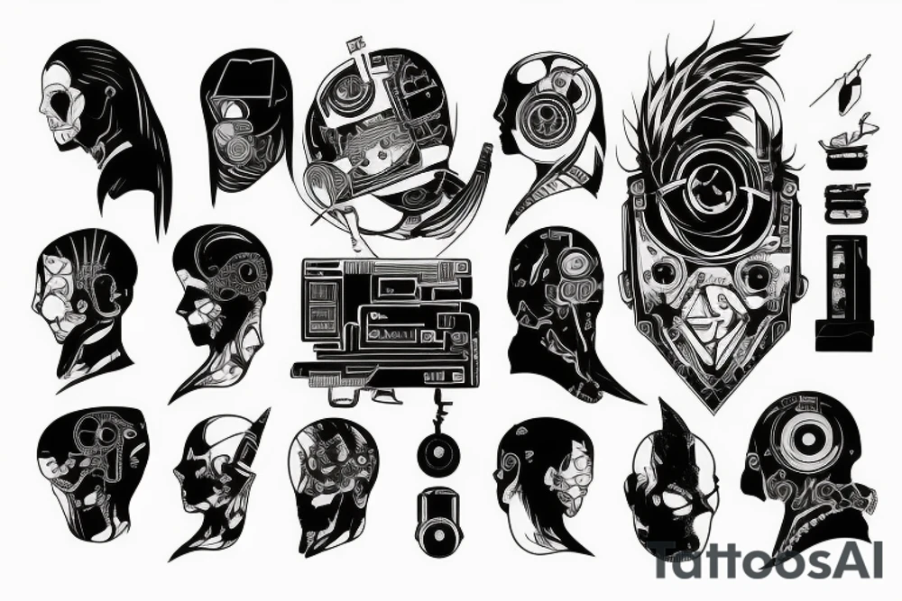 cyberpunk tattoo idea