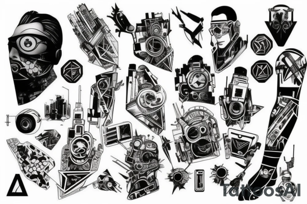 cyberpunk tattoo idea
