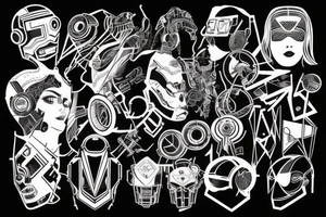 cyberpunk tattoo idea