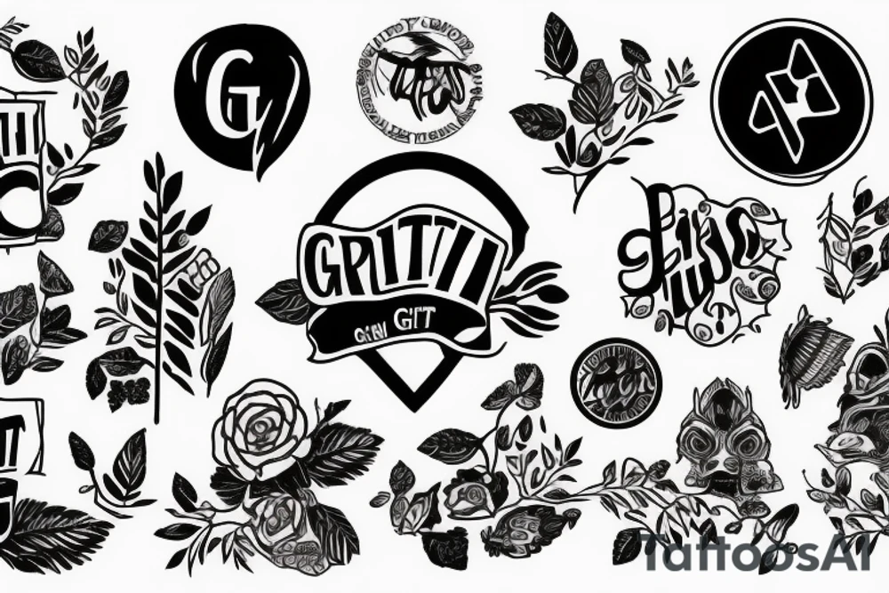 text that says "git push" surrounded by nature tattoo idea text that says "git push" surrounded by nature tattoo idea