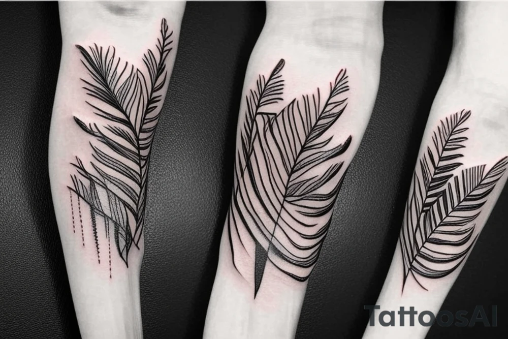 exotic plants forearm sleeve tattoo idea