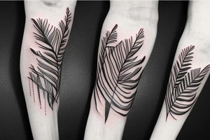 exotic plants forearm sleeve tattoo idea