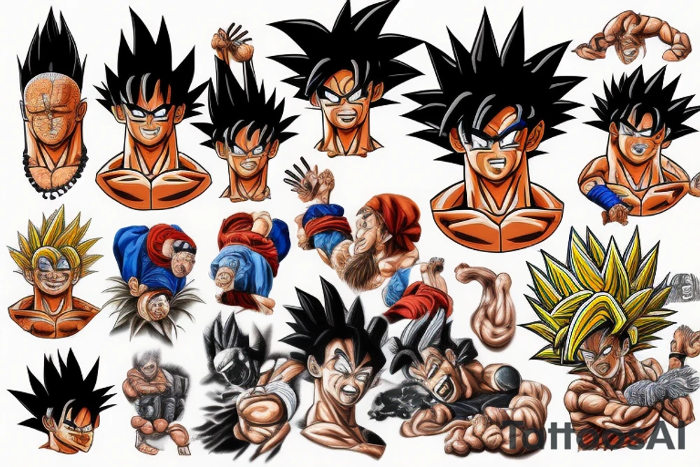 Thug Goku tattoo idea