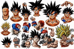 Thug Goku tattoo idea