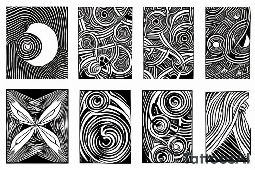 Abstract space and organic tattoo idea