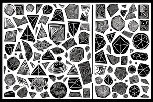Abstract space and organic tattoo idea