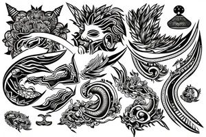 Filipino god with diamonds tattoo idea