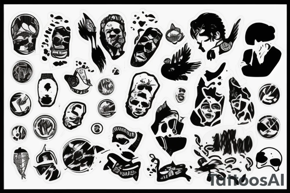 fading away like an old sticker tattoo idea