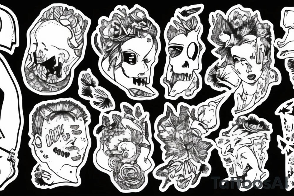 fading away like an old sticker tattoo idea