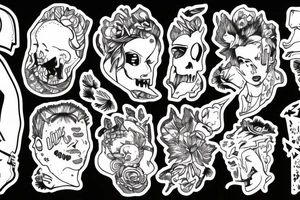 fading away like an old sticker tattoo idea