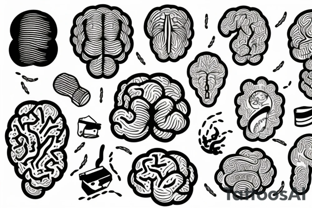 sick brain ill tattoo idea