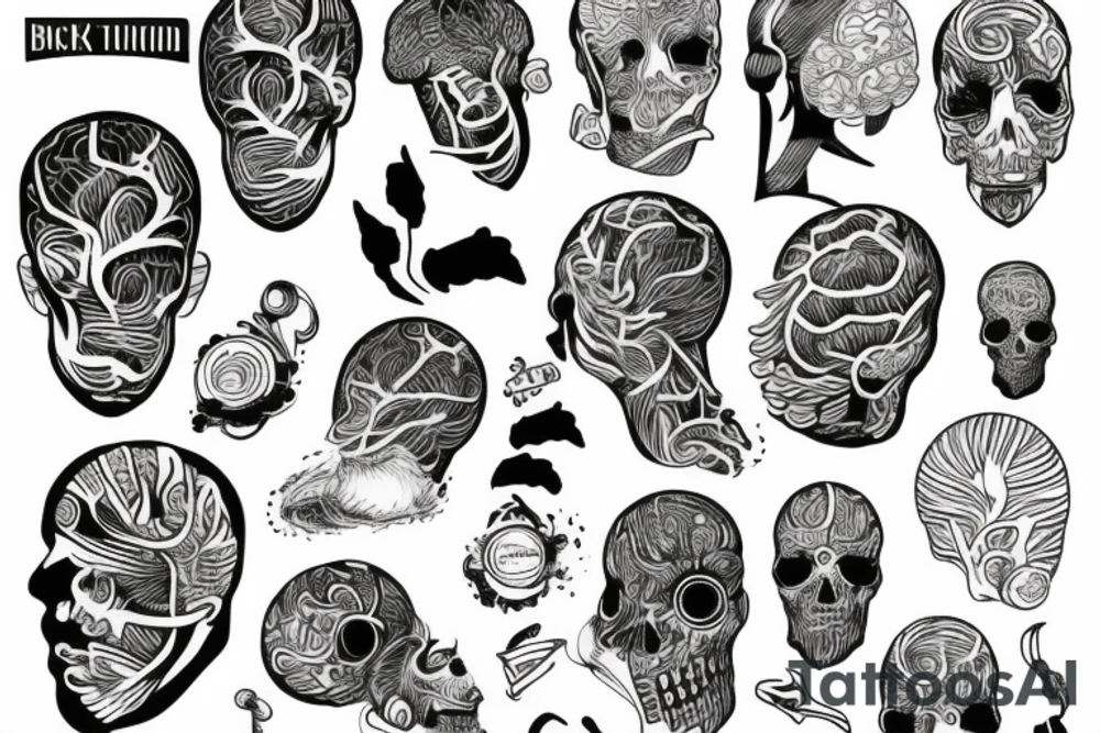 sick brain ill tattoo idea