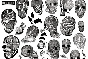 sick brain ill tattoo idea