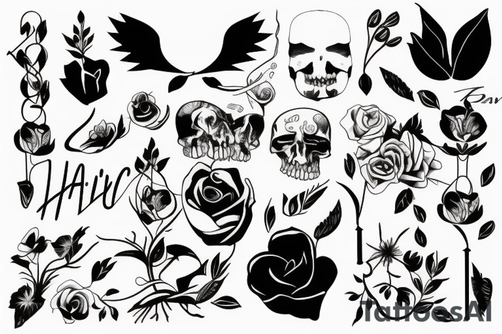 half alive tattoo idea