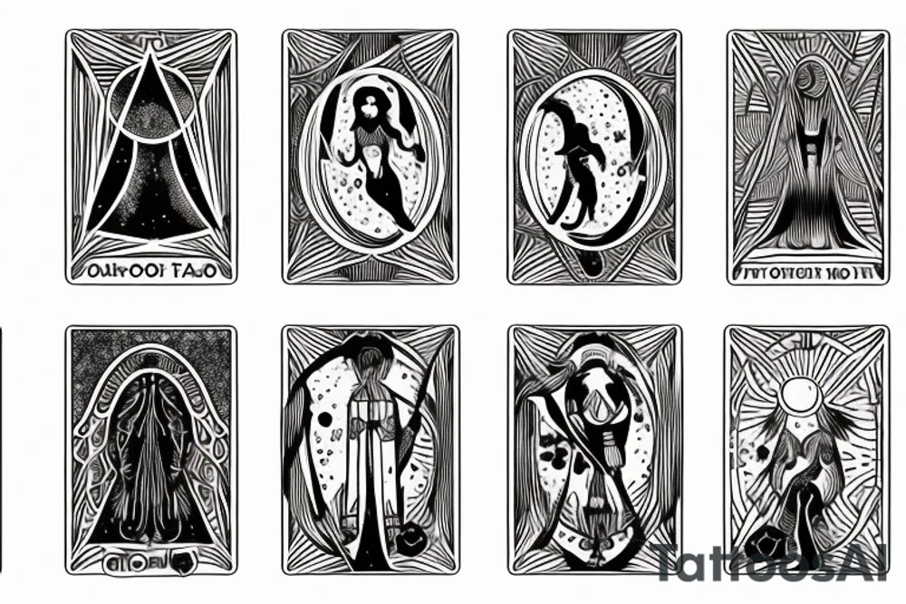 moon tarot card tattoo idea