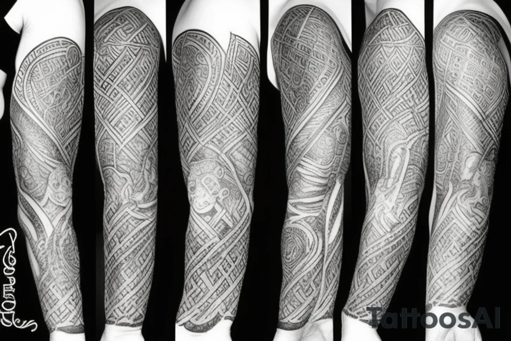 Viking sleeve tattoo idea