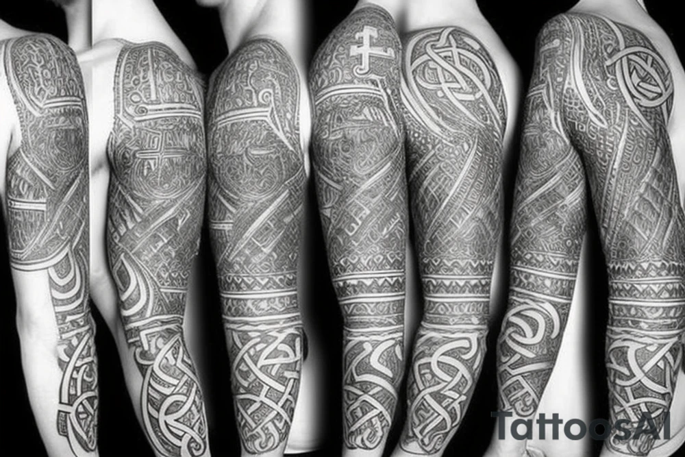 Viking sleeve tattoo idea