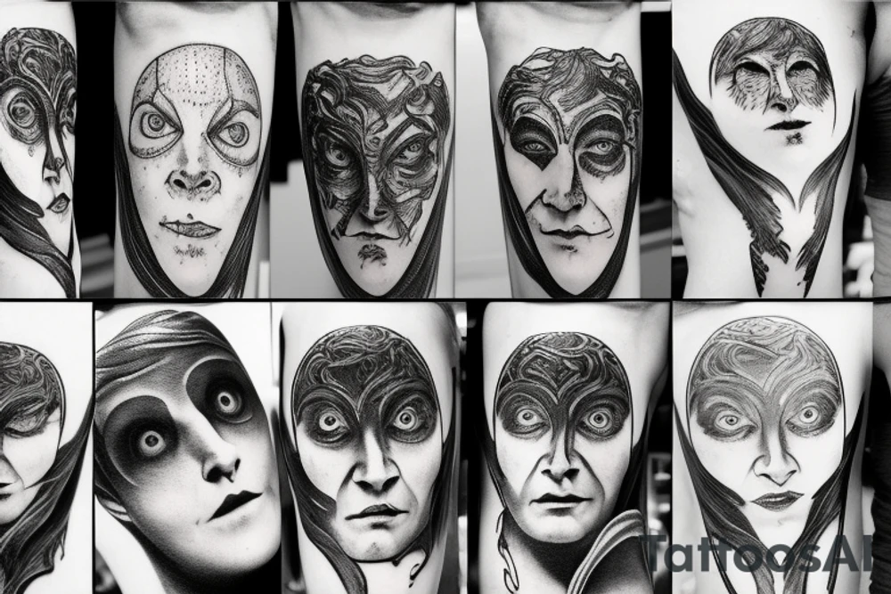 pippin from lord of the rings looking up at a large full moon tattoo idea