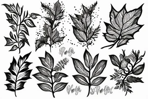 ivy leaves tattoo idea