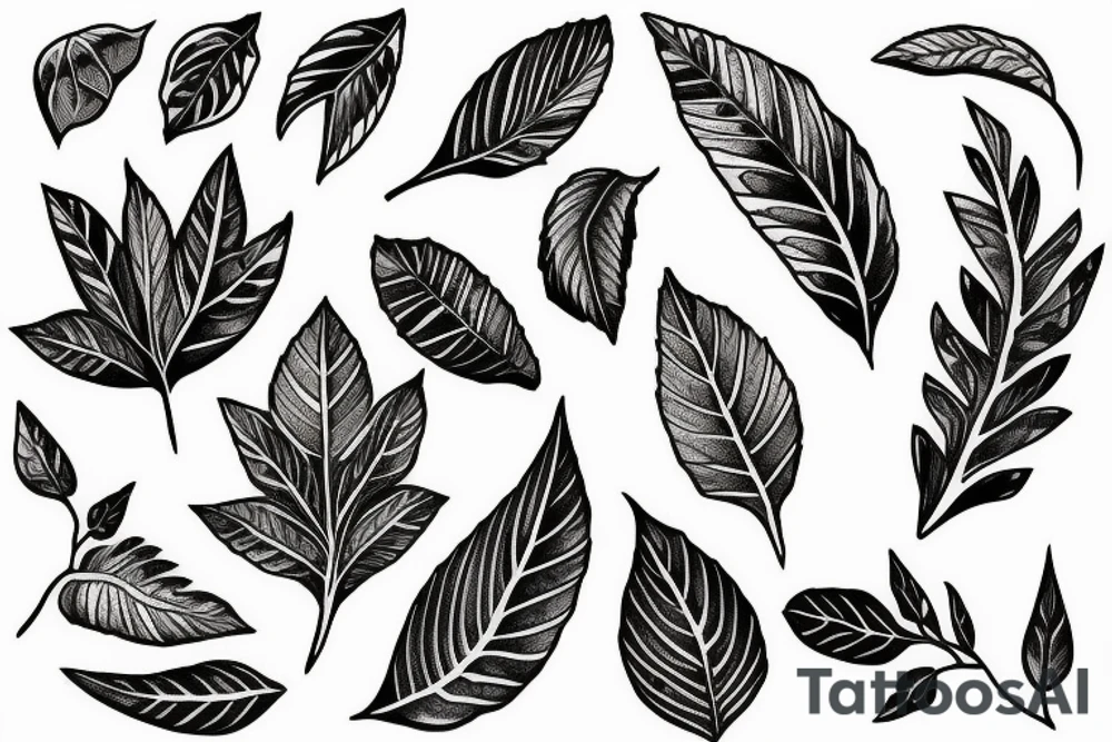 ivy leaves tattoo idea