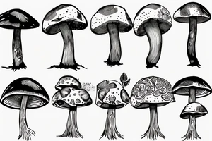 mushroom tree tattoo idea