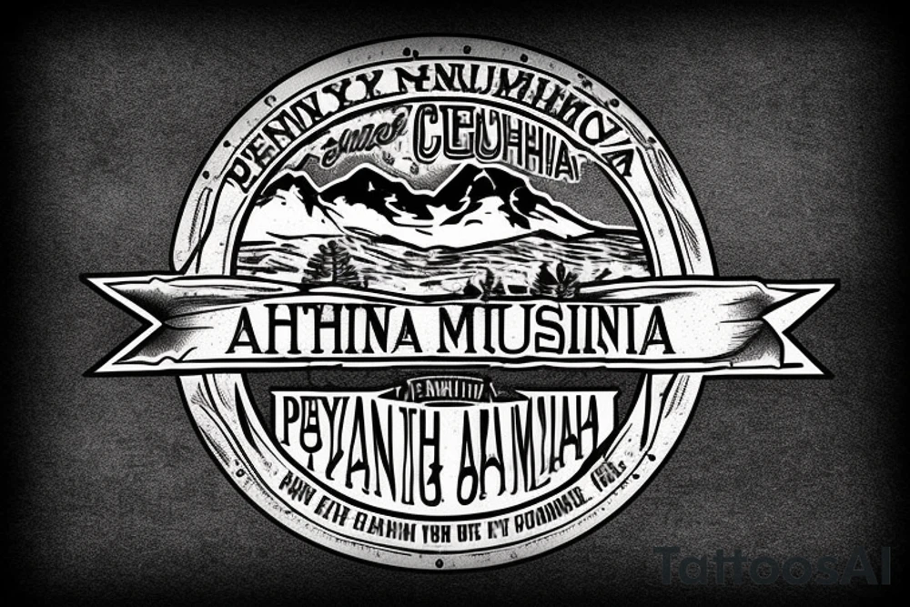 Country music hiking Pennsylvania camping death nihilism tattoo idea