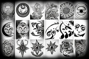 Sun, moon, espiritual life tattoo idea