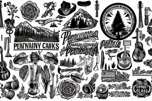 Country music hiking Pennsylvania camping death National parks folk music gypsy tattoo idea