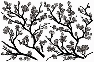Cherry blossom branches tattoo idea