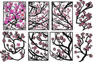 Cherry blossom branch tattoo idea