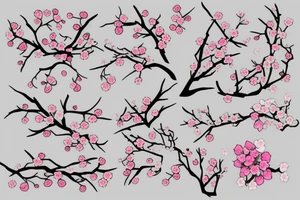 Cherry blossom branch tattoo idea