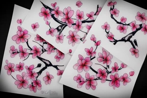 Cherry blossom branch tattoo idea