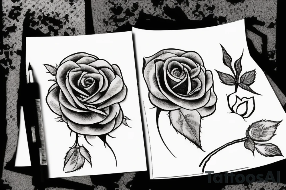 Bleeding rose tattoo idea