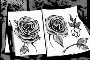 Bleeding rose tattoo idea