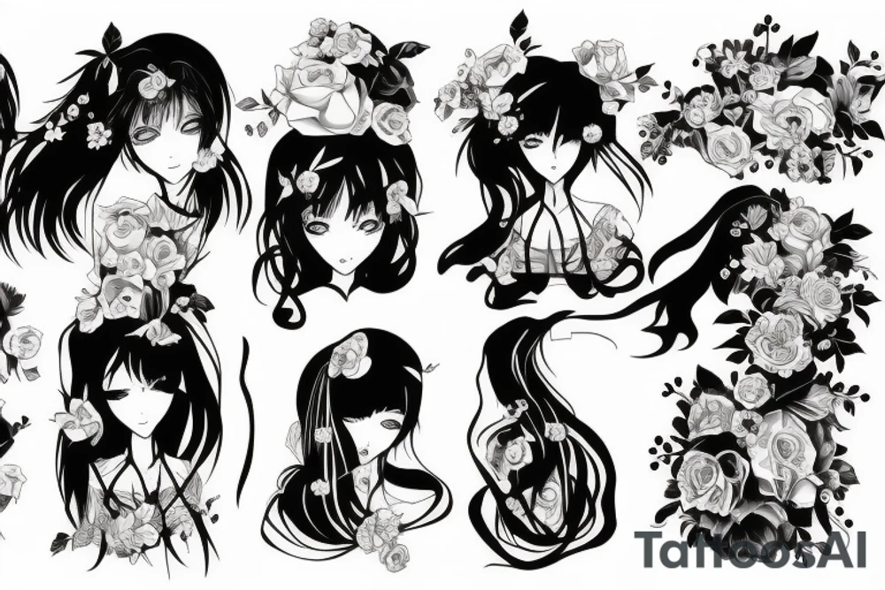 Anime girl tattoo idea