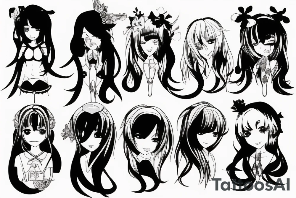 Anime girl tattoo idea