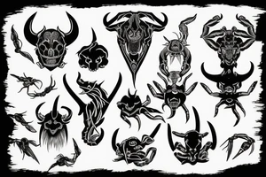 devil with a scorpion tail tattoo idea