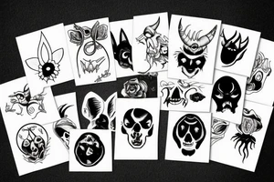 devil with a black dog tattoo idea