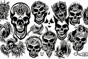 demon skull tattoo idea