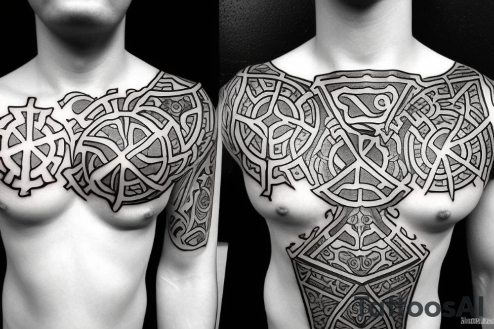 dnd dice on chest tattoo idea