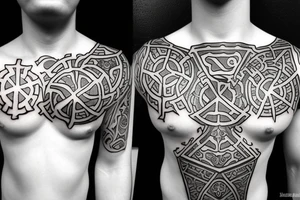 dnd dice on chest tattoo idea